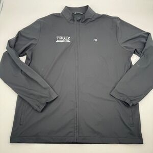 Travis Mathew Windbreaker Jacket Full Zip‎ Truly Hard Seltzer Black XL Golf